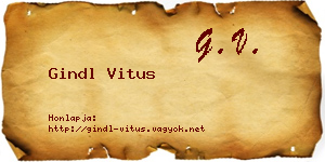 Gindl Vitus névjegykártya